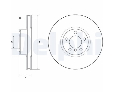 Disco de freno BG9141C Delphi