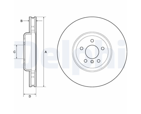 Disco de freno BG9161C Delphi