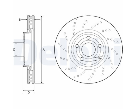 Disco de freno BG9189C Delphi