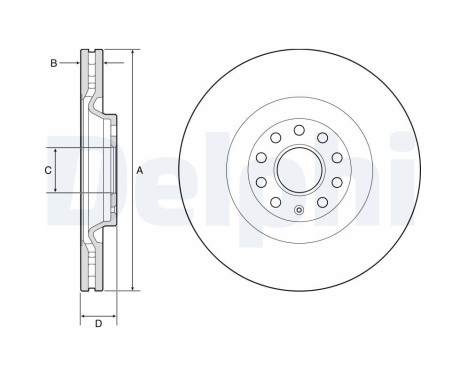 Disco de freno BG9202C Delphi