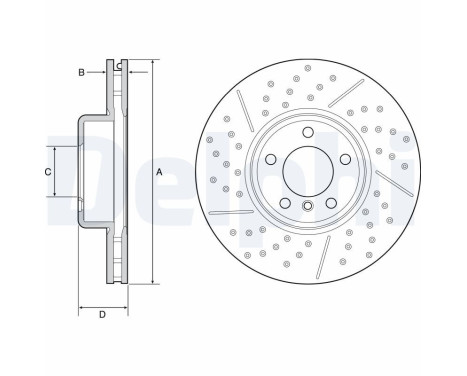 Disco de freno BG9234C Delphi