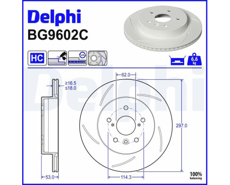 Disco de freno BG9602C Delphi