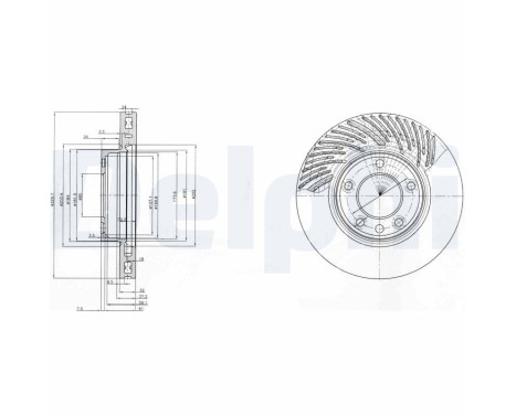Disco de freno BG9773 Delphi