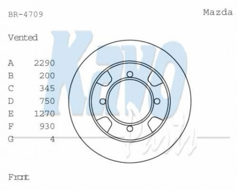 Disco de freno BR-4709 Kavo parts