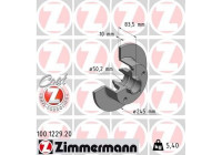 Disco de freno Coat Z 100.1229.20 Zimmermann