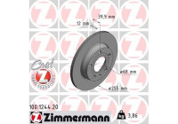 Disco de freno Coat Z 100.1244.20 Zimmermann