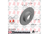 Disco de freno Coat Z 150.1268.20 Zimmermann