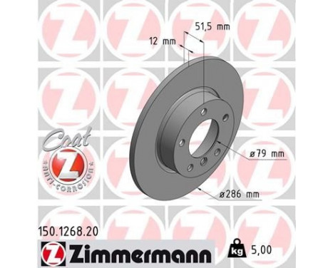 Disco de freno Coat Z 150.1268.20 Zimmermann