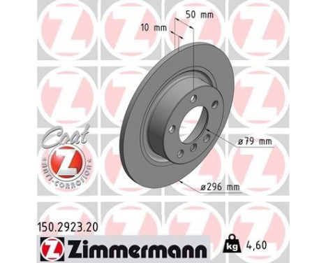 Disco de freno Coat Z 150.2923.20 Zimmermann