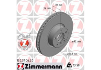 Disco de freno Coat Z 150.3406.20 Zimmermann