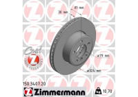 Disco de freno Coat Z 150.3407.20 Zimmermann