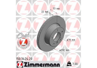 Disco de freno Coat Z 150.3424.20 Zimmermann