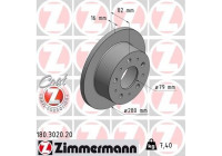 Disco de freno Coat Z 180.3020.20 Zimmermann