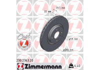 Disco de freno Coat Z 230.2363.20 Zimmermann