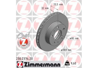 Disco de freno Coat Z 230.2374.20 Zimmermann