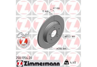 Disco de freno Coat Z 250.1354.20 Zimmermann