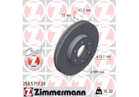Disco de freno COAT Z 250.5717.20 Zimmermann