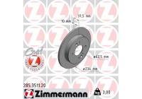 Disco de freno Coat Z 285.3511.20 Zimmermann