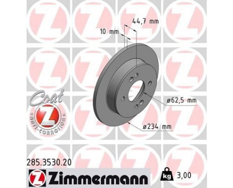 Disco de freno Coat Z 285.3530.20 Zimmermann