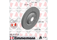 Disco de freno COAT Z 285.3537.20 Zimmermann