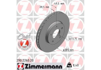 Disco de freno Coat Z 290.2260.20 Zimmermann