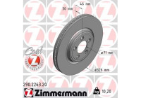 Disco de freno Coat Z 290.2263.20 Zimmermann