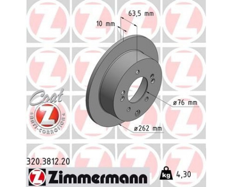 Disco de freno Coat Z 320.3812.20 Zimmermann
