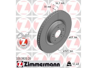 Disco de freno COAT Z 320.3820.20 Zimmermann