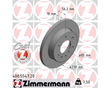 Disco de freno COAT Z 400.5547.20 Zimmermann