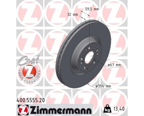 Disco de freno COAT Z 400.5555.20 Zimmermann