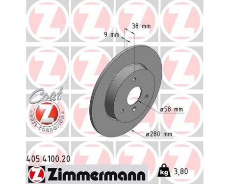 Disco de freno Coat Z 405.4100.20 Zimmermann