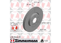 Disco de freno COAT Z 430.2646.20 Zimmermann
