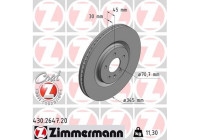 Disco de freno COAT Z 430.2647.20 Zimmermann