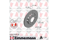 Disco de freno COAT Z 440.3139.20 Zimmermann
