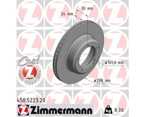 Disco de freno COAT Z 450.5223.20 Zimmermann
