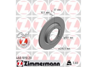 Disco de freno Coat Z 460.1010.20 Zimmermann