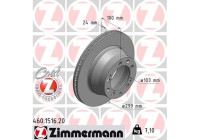 Disco de freno Coat Z 460.1516.20 Zimmermann