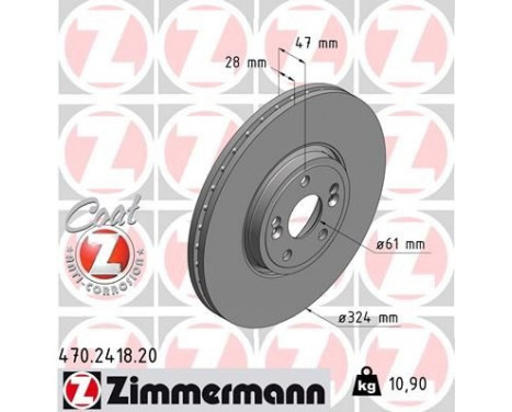 Disco de freno Coat Z 470.2418.20 Zimmermann