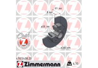 Disco de freno COAT Z 470.5408.20 Zimmermann