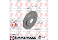 Disco de freno Coat Z 590.2811.20 Zimmermann