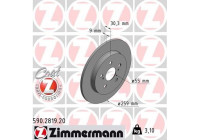 Disco de freno Coat Z 590.2819.20 Zimmermann