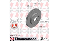 Disco de freno Coat Z 590.2830.20 Zimmermann