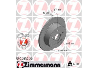 Disco de freno COAT Z 590.2832.20 Zimmermann