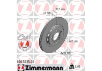 Disco de freno Coat Z 600.3235.20 Zimmermann