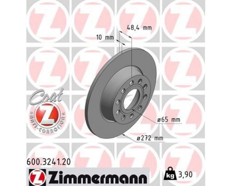 Disco de freno Coat Z 600.3241.20 Zimmermann