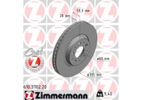 Disco de freno Coat Z 610.3702.20 Zimmermann