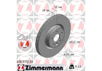 Disco de freno Coat Z 610.3712.20 Zimmermann