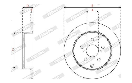 Disco de freno DDF2307C Ferodo, Imagen 3