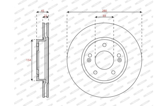 Disco de freno DDF3056C Ferodo
