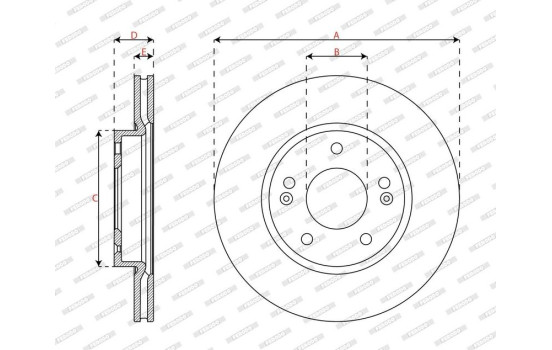 Disco de freno DDF3056C Ferodo, Imagen 2